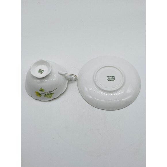 SHELLEY CUP AND SAUCER CELANDINE LINCOLN SHAPE ENGLAND 1960S YELLOW FLOWERS - Picture 6 of 9